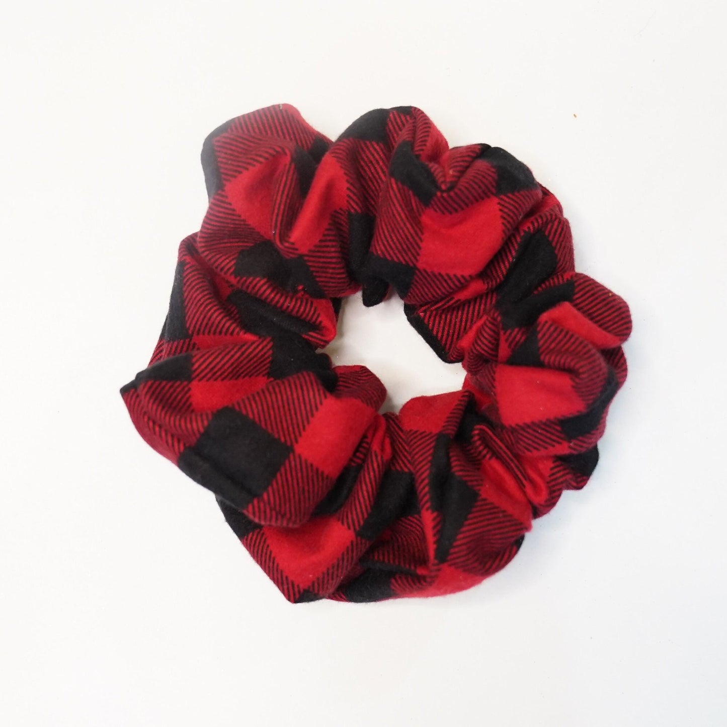 XXL Buffalo Hair Scrunchie, Hair Scrunchie, Classic Red and Black Scrunchie, XXL Jumbo Scrunchie, 2022 Stocking Stuffers
