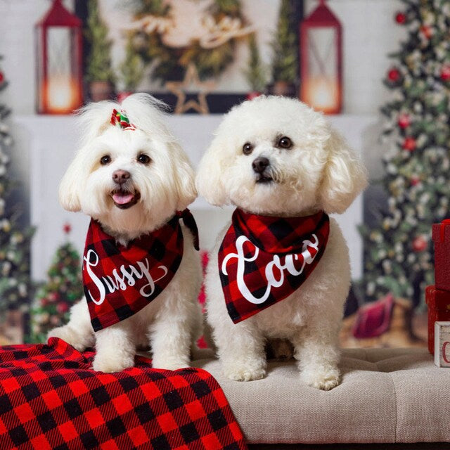 Personalized Buffalo Print Dog Bandana